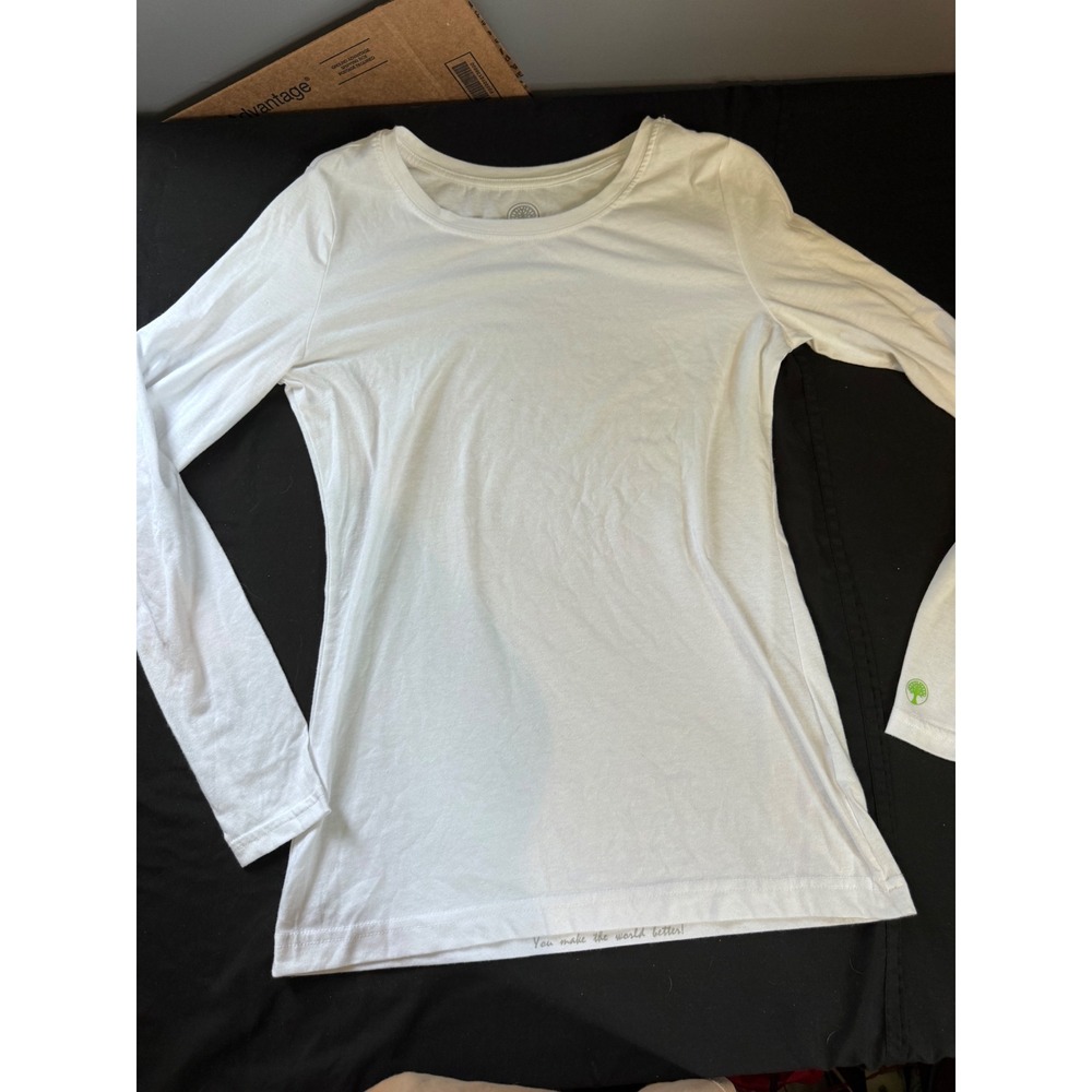 Healing Hands Melissa White Long‎ Sleeve Scrub Undershirt Tee 5047 Small